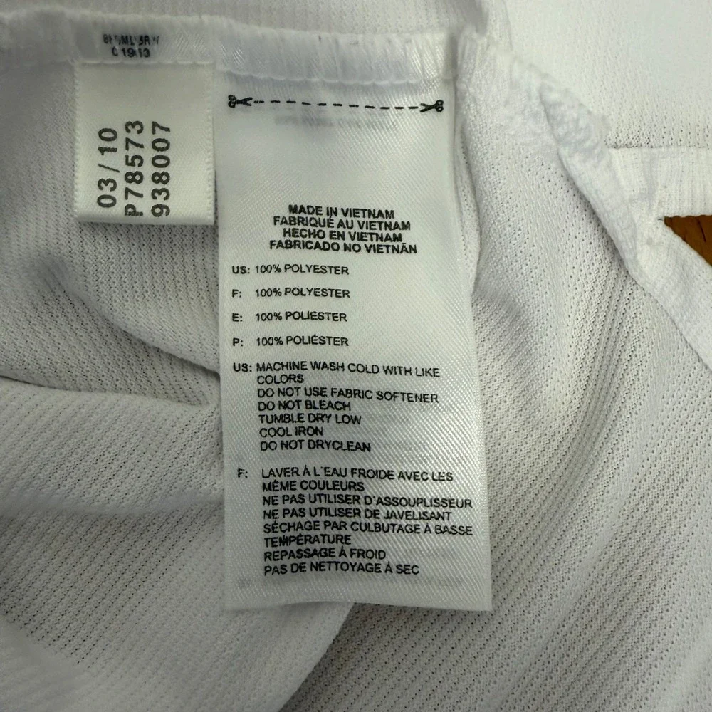 Adidas Golf Mens White Climalite Bear Creek Polo Shirt Large P78573